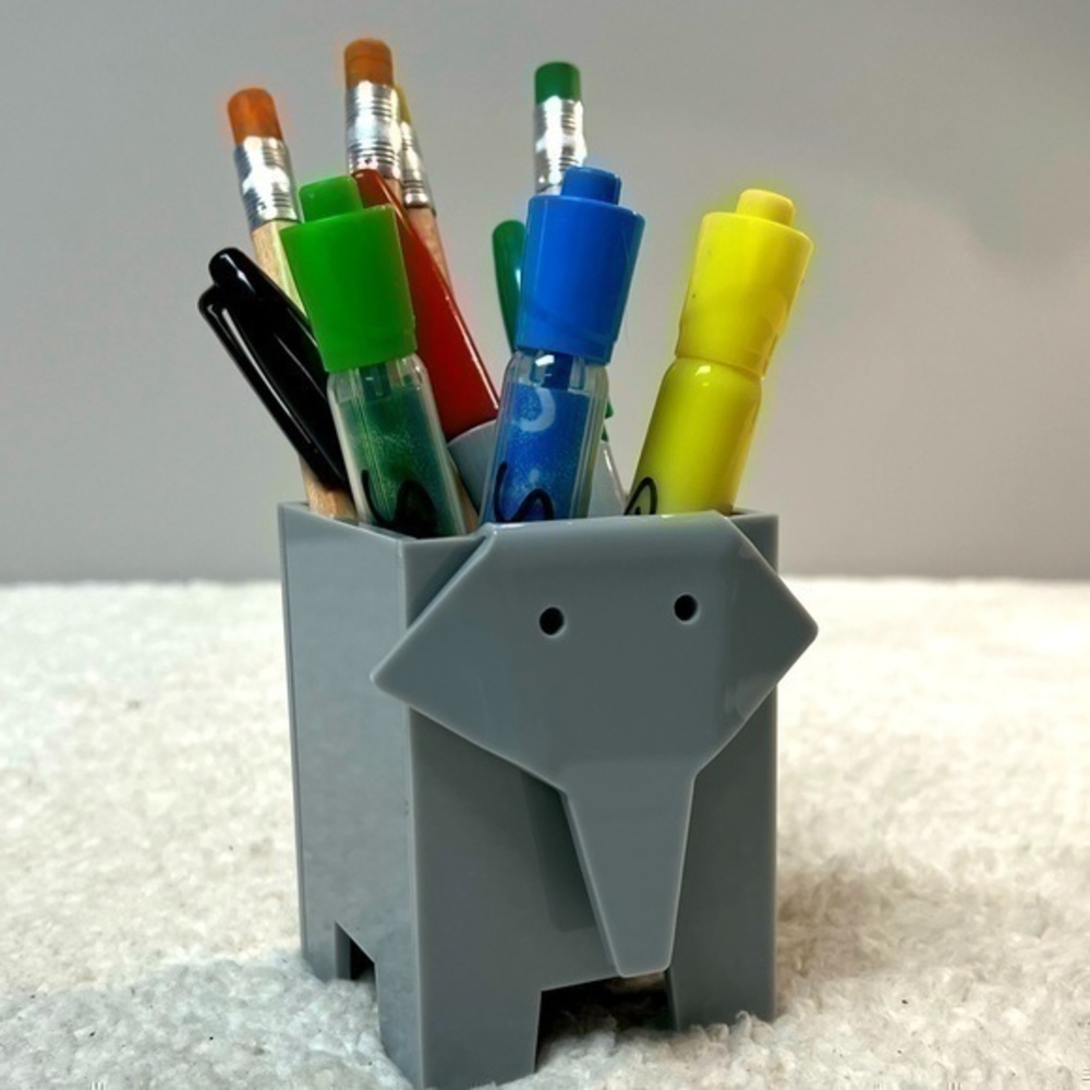 DI "Elephant Safari" Acrylic Pen Pencil Cup Holder